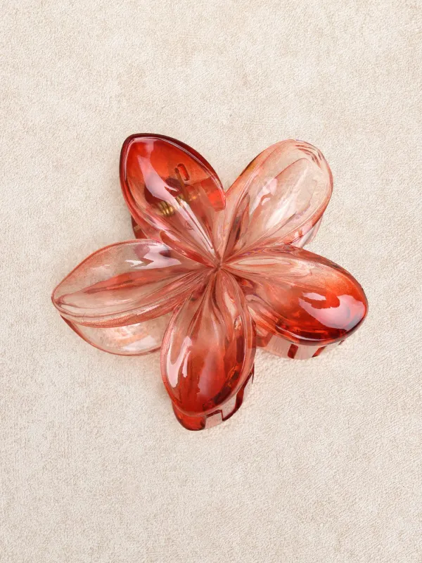Red Acrylic Sunflower Hair Clip made by Samiol