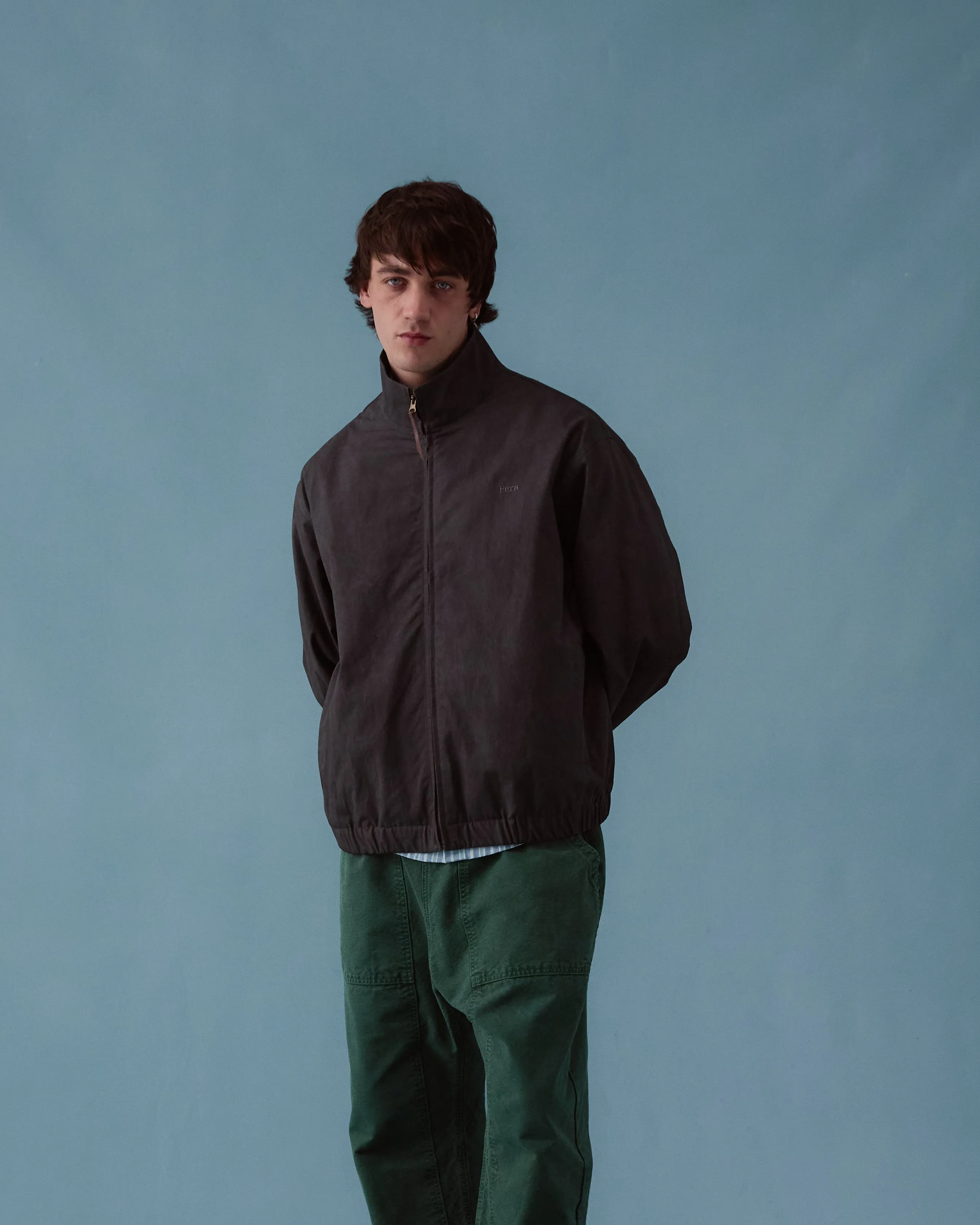 Cotton Windbreaker - Charcoal sold by Fera product image thumbnail 3