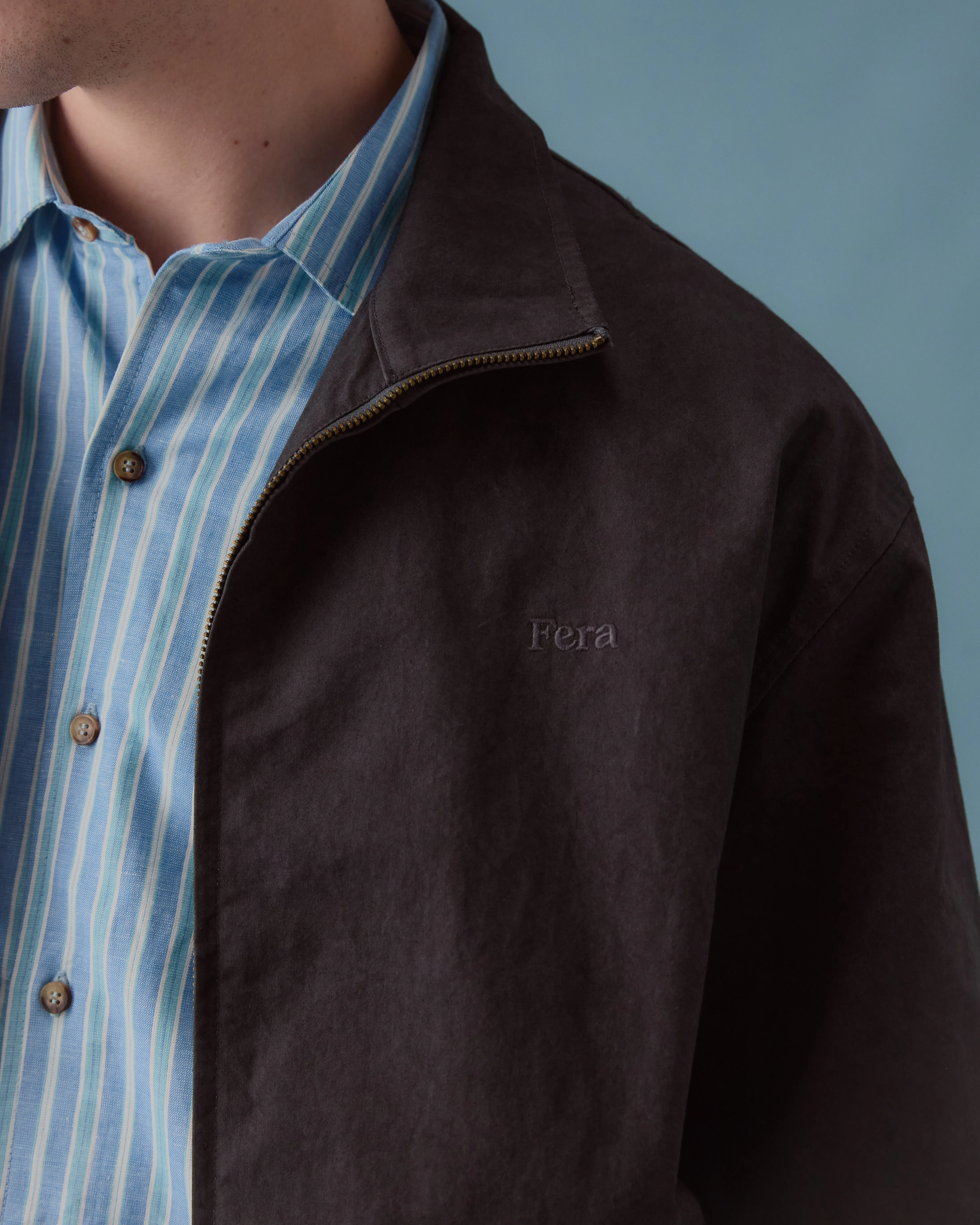 Cotton Windbreaker - Charcoal sold by Fera product image thumbnail 4