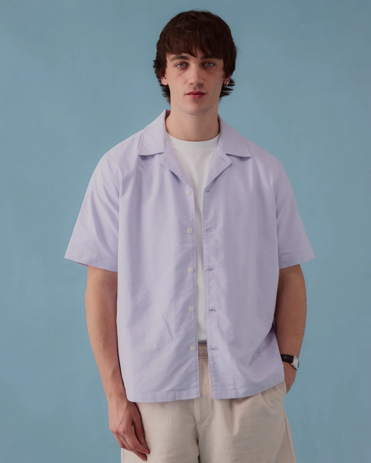 Embroidered Dune Shirt - Purple sold by Fera product image thumbnail 3