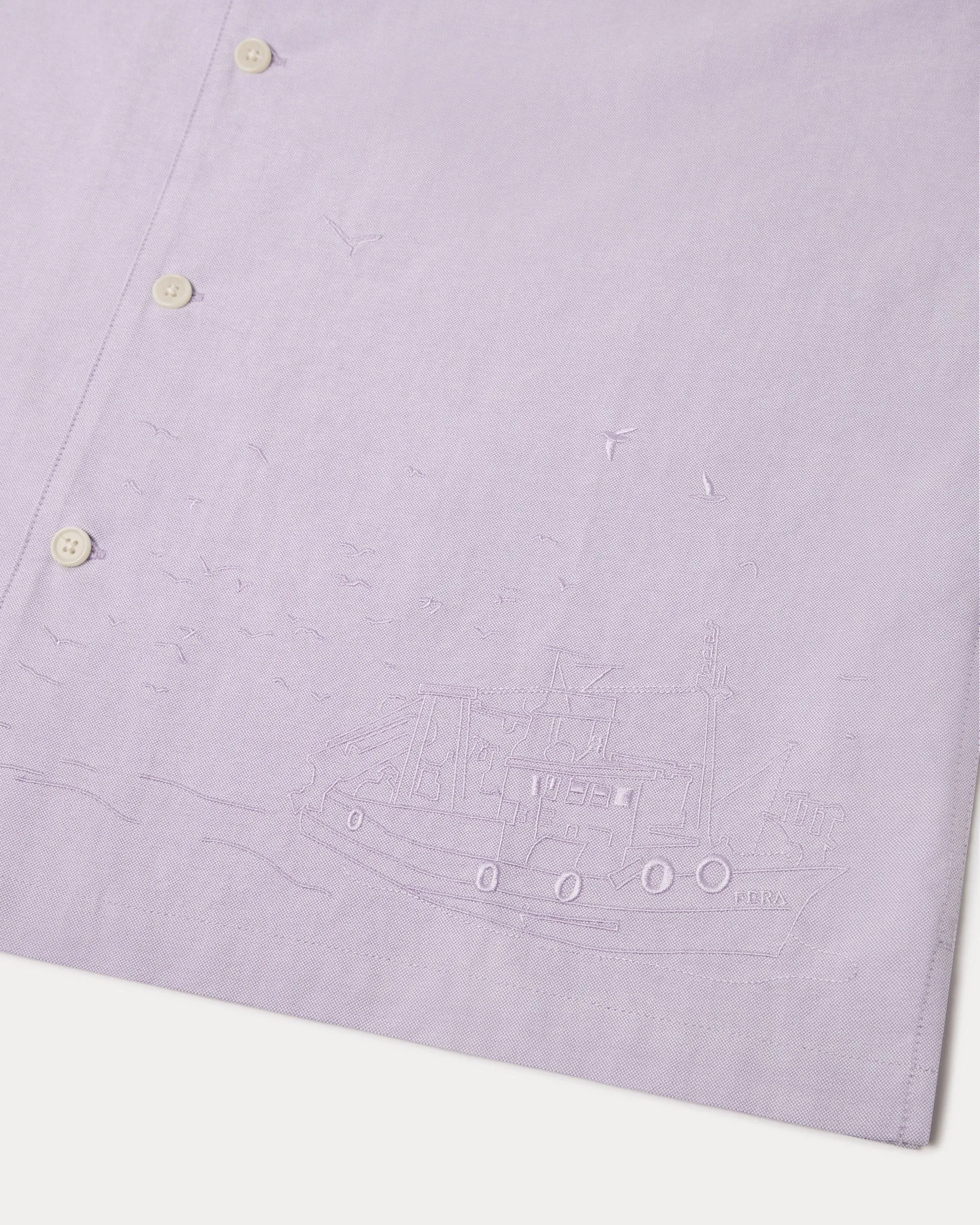 Embroidered Dune Shirt - Purple sold by Fera product image thumbnail 5