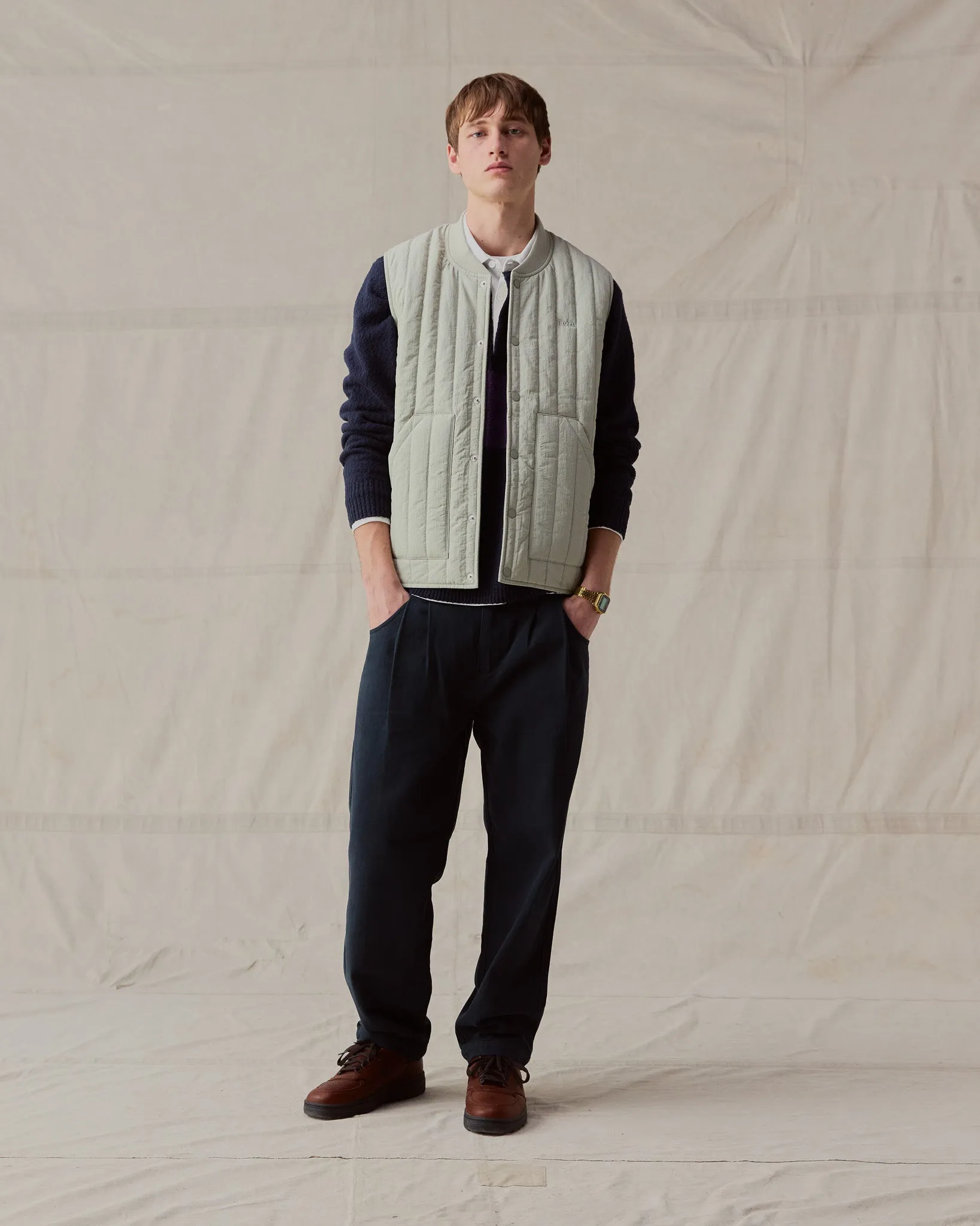 Quilted Gilet - Stone sold by Fera product image thumbnail 2