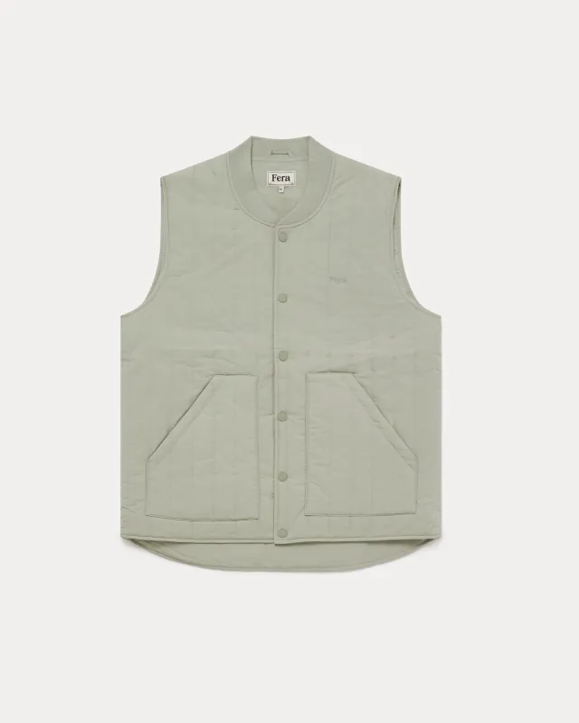 Quilted Gilet - Stone made by Fera