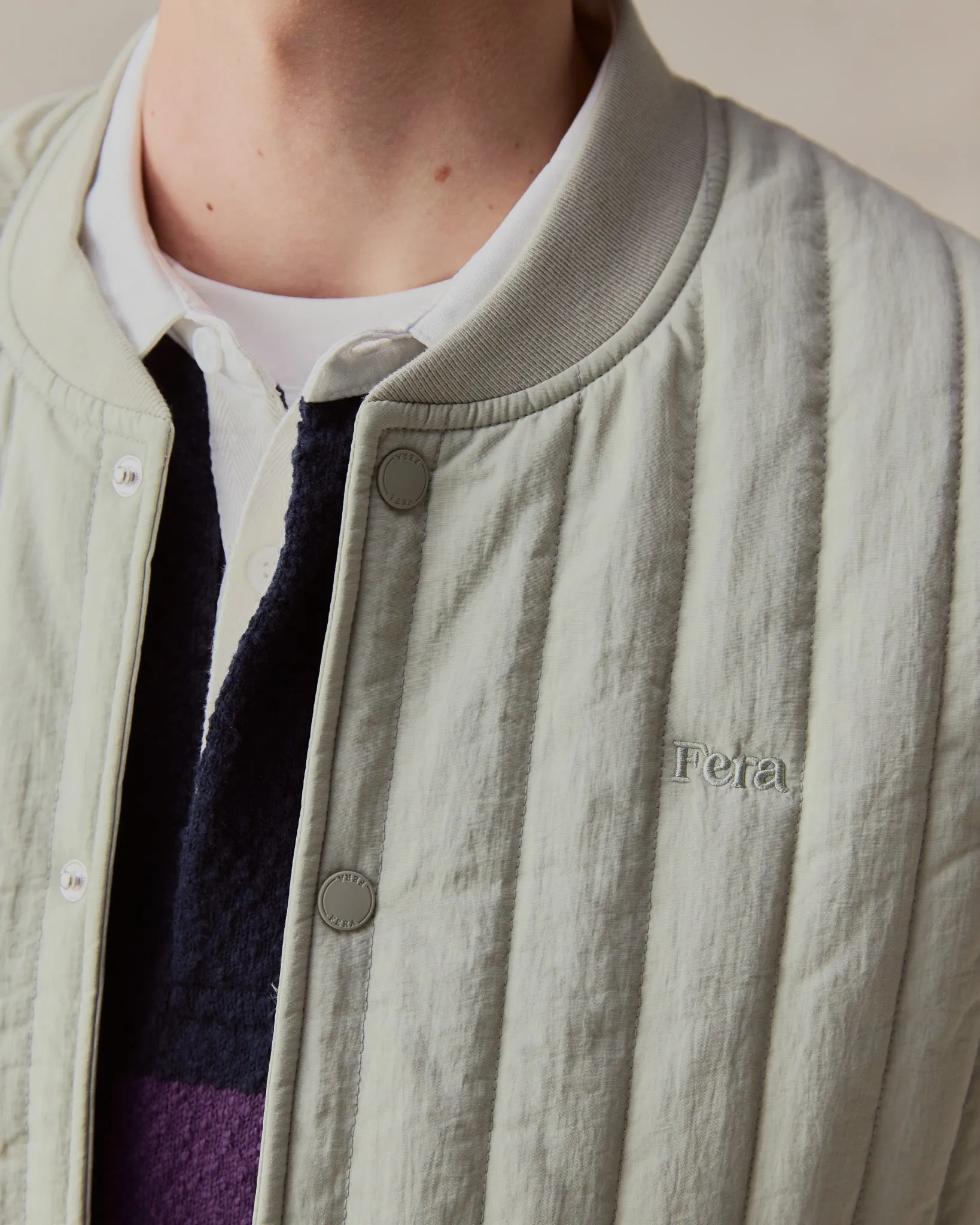 Quilted Gilet - Stone sold by Fera product image thumbnail 4