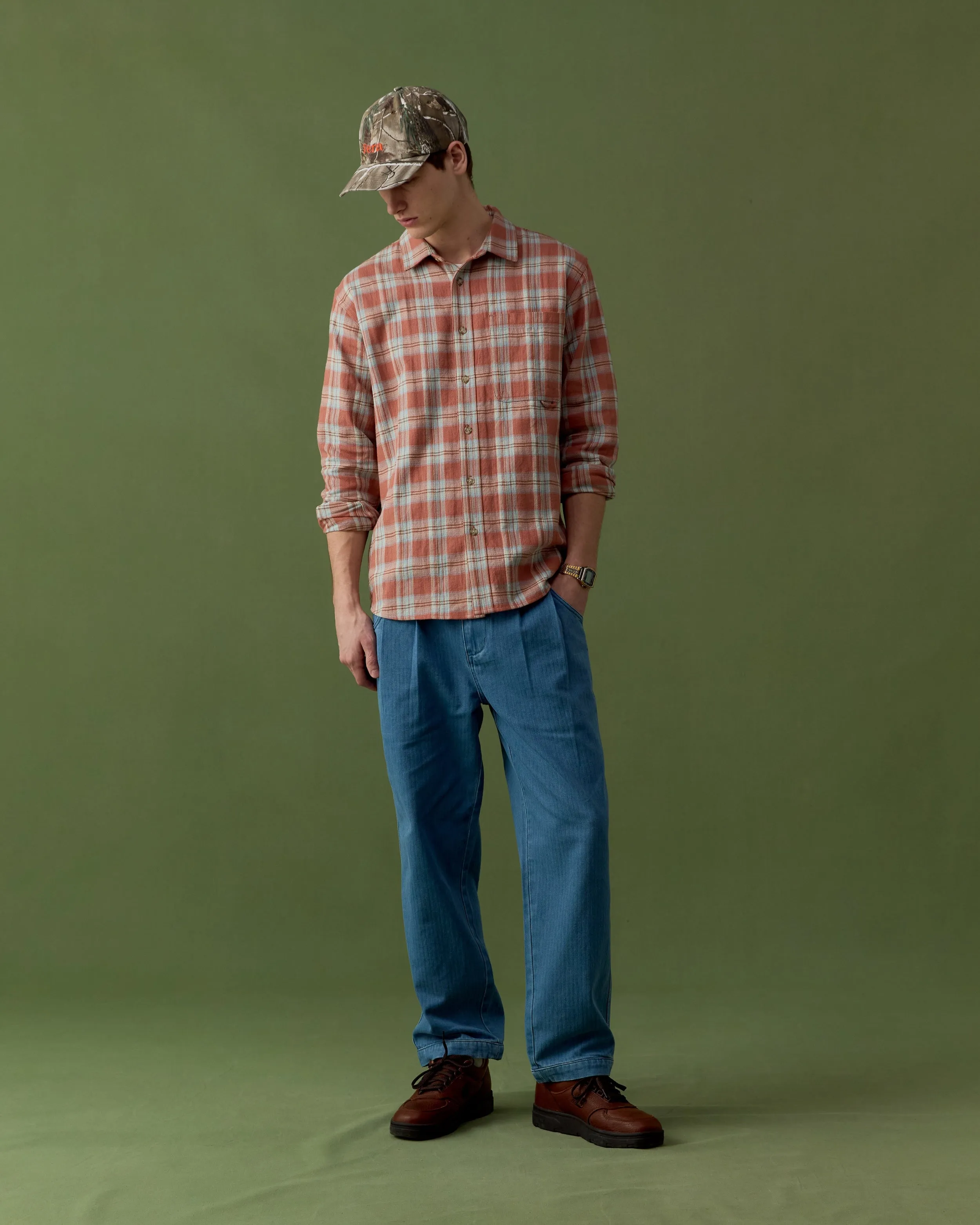 Japanese Flannel Shirt - Dusty Pink sold by Fera product image thumbnail 4