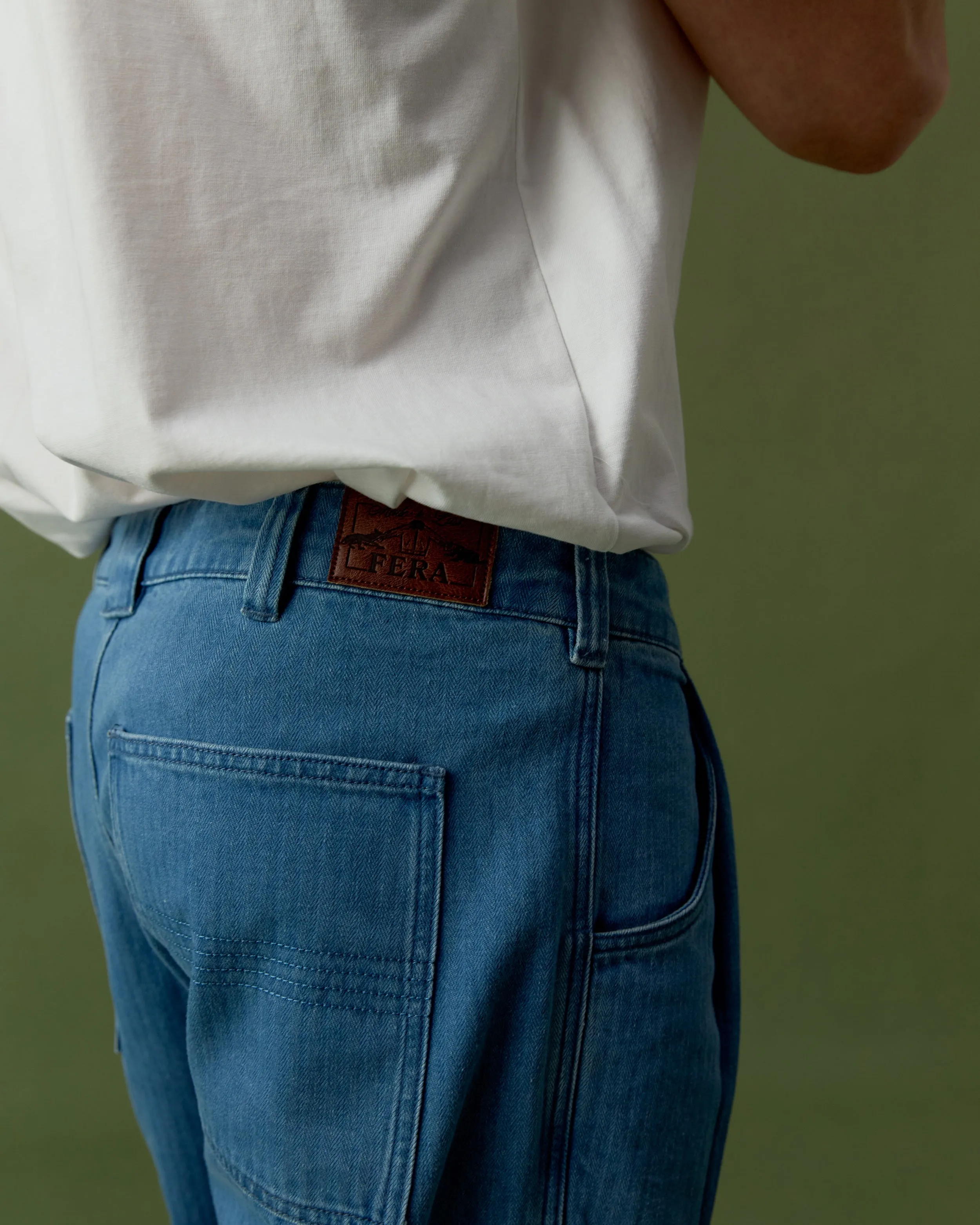 Uniform Trouser - Denim Herringbone sold by Fera product image thumbnail 4