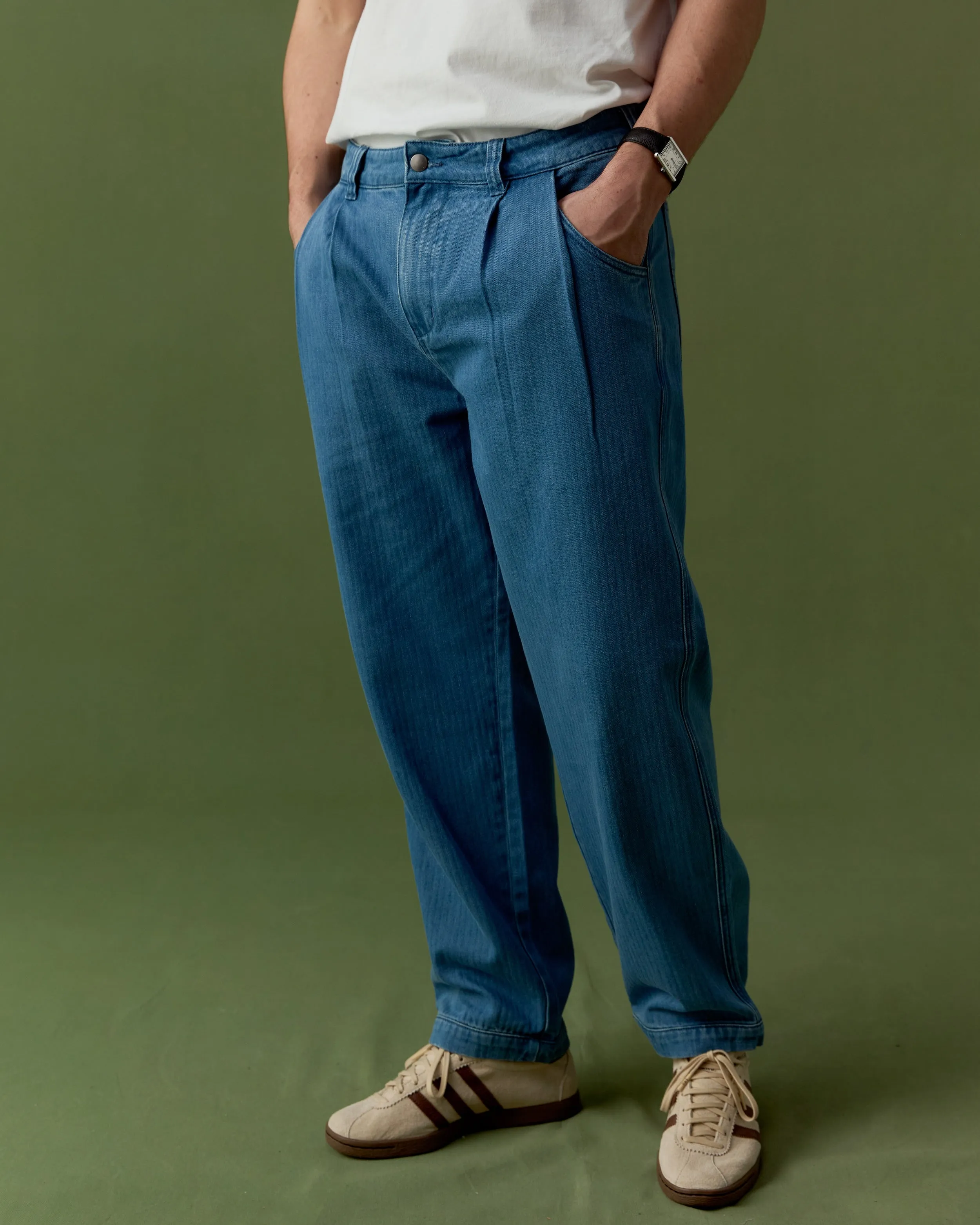 Uniform Trouser - Denim Herringbone sold by Fera product image thumbnail 3