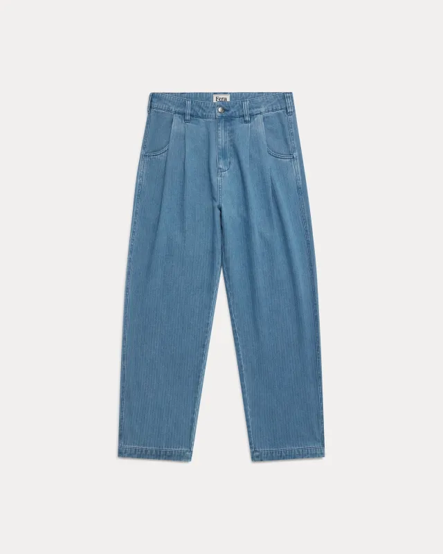 Uniform Trouser - Denim Herringbone made by Fera