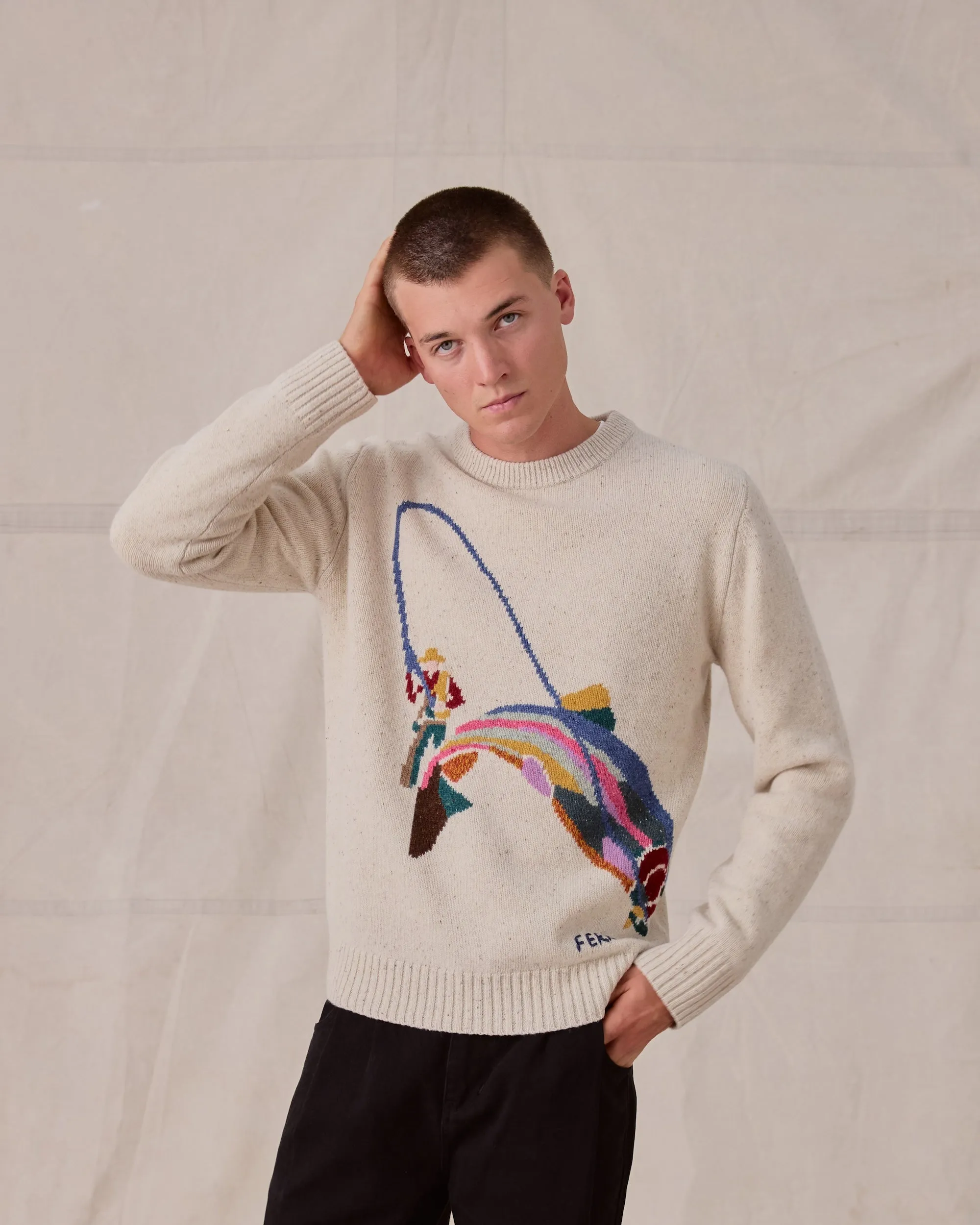 Double Haul Knit - Ecru sold by Fera product image thumbnail 2