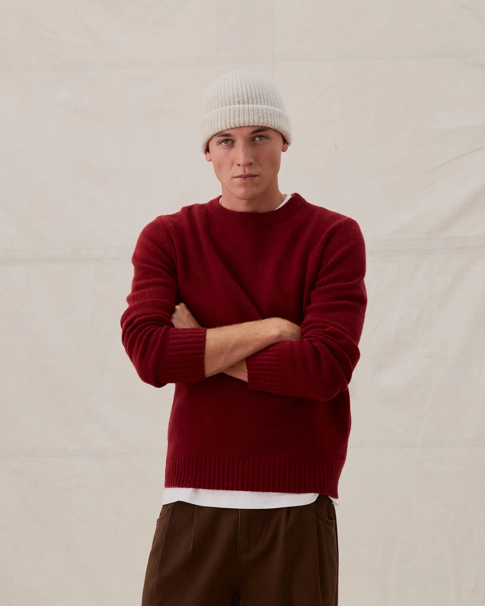 Merino Beanie - Ecru sold by Fera product image thumbnail 2