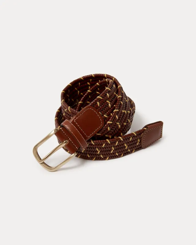 Plaited Belt - Green & Yellow made by Fera