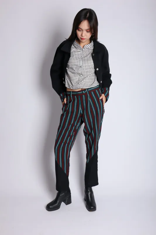 WASTRA MIX PANTS IN MAROON sold by CALLA THE LABEL