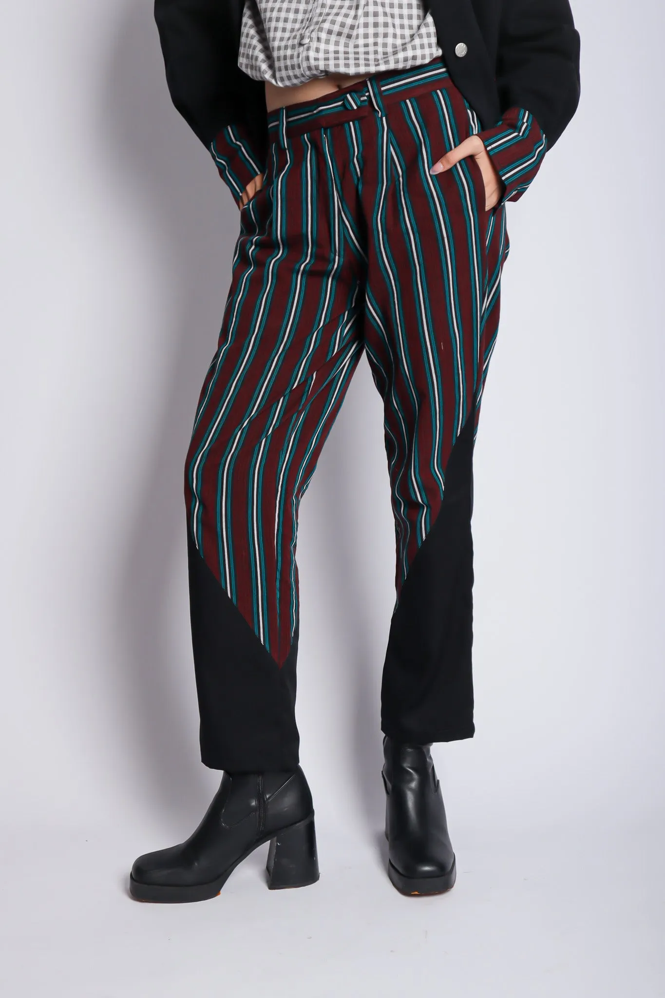 WASTRA MIX PANTS IN MAROON sold by CALLA THE LABEL product image thumbnail 2