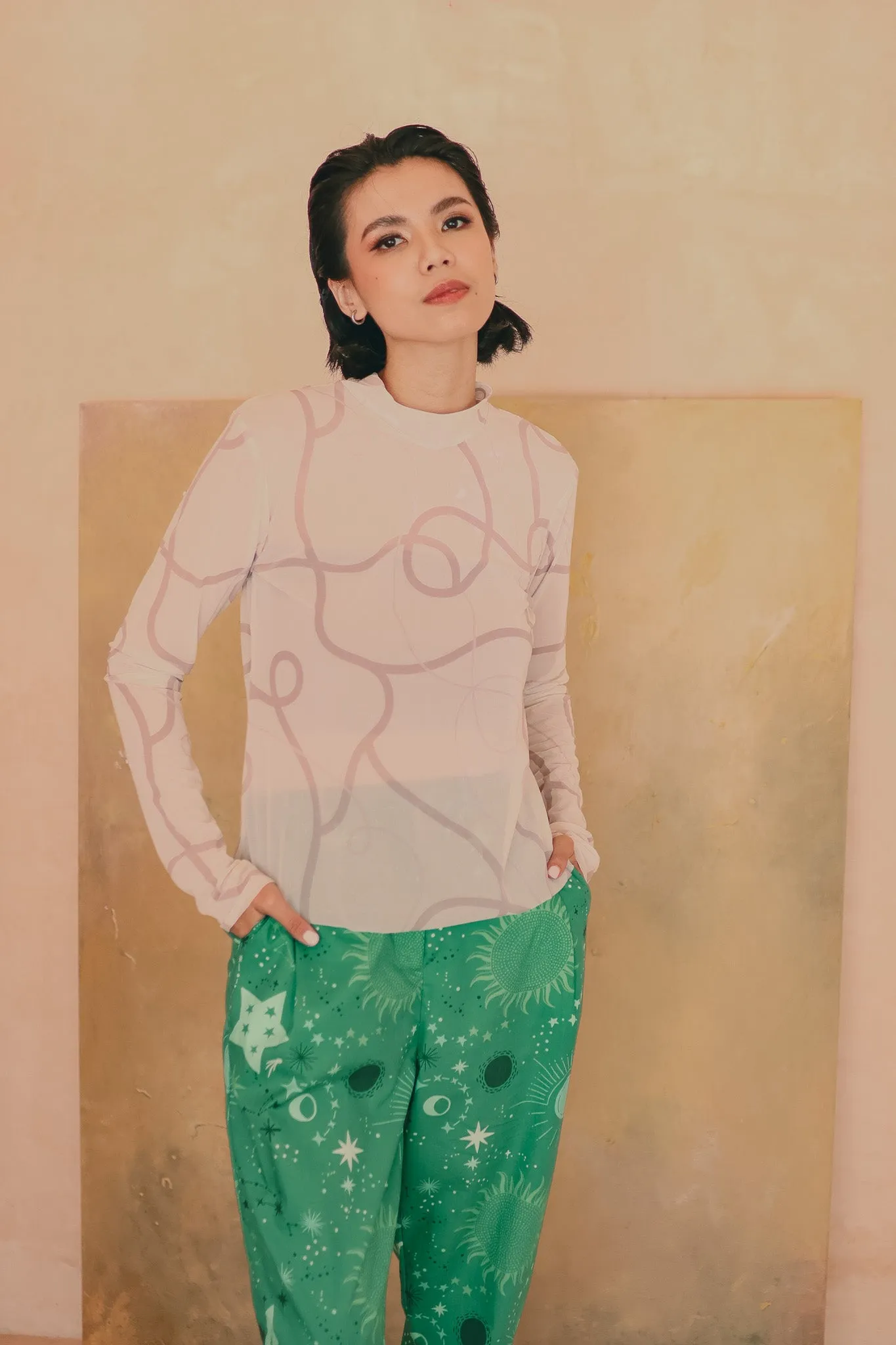 CALLA X ADINIA MESH TOP IN IVORY sold by CALLA THE LABEL product image thumbnail 2