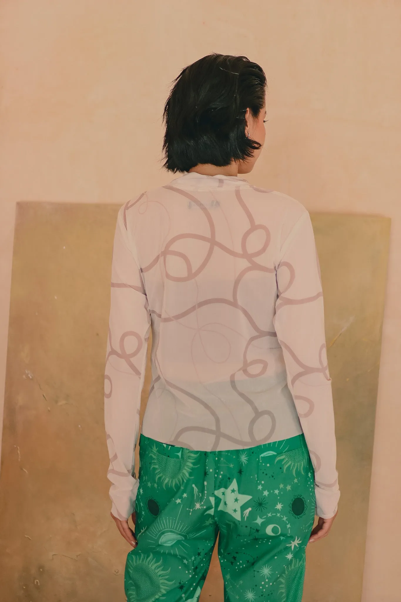 CALLA X ADINIA MESH TOP IN IVORY sold by CALLA THE LABEL product image thumbnail 5