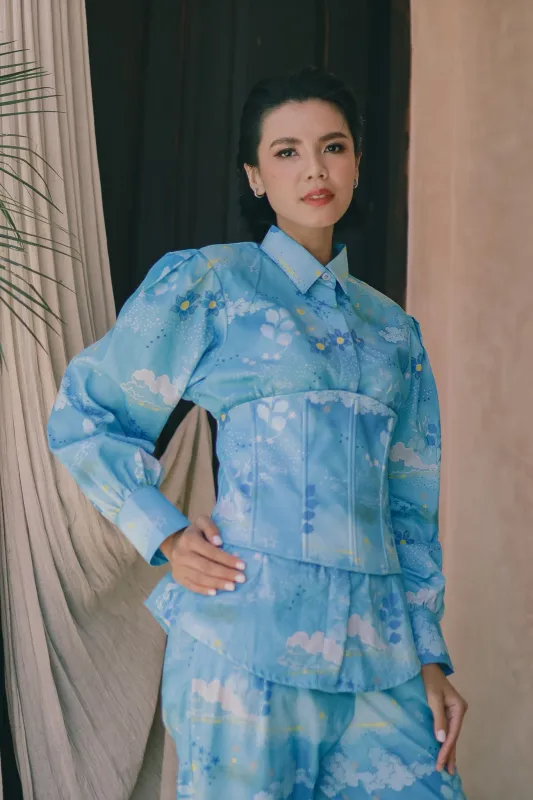 CALLA X ADINIA CAMISOLE IN BLUE sold by CALLA THE LABEL