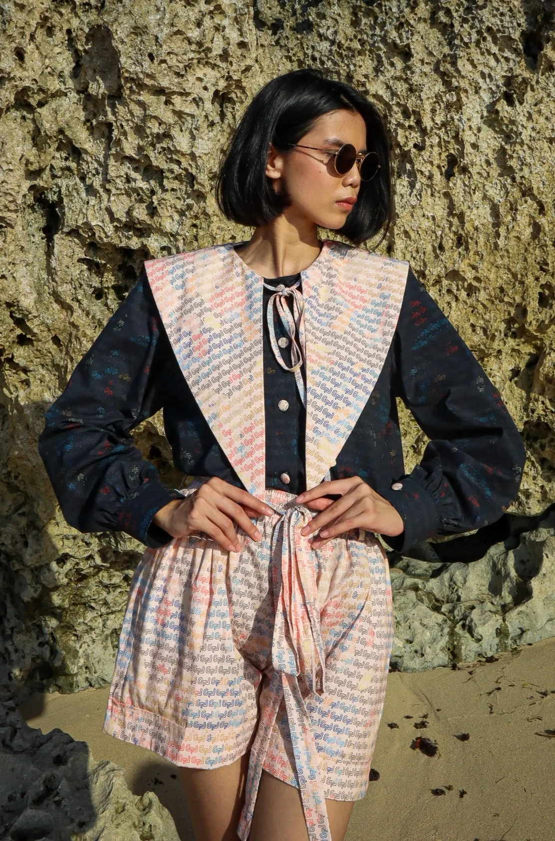 CTL CREAM RIBBON SHORT PANTS sold by CALLA THE LABEL