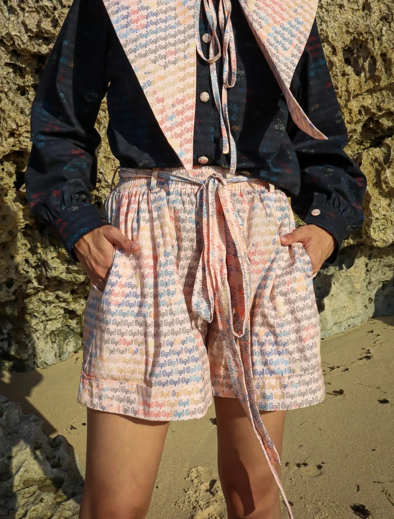 CTL CREAM RIBBON SHORT PANTS sold by CALLA THE LABEL product image thumbnail 2