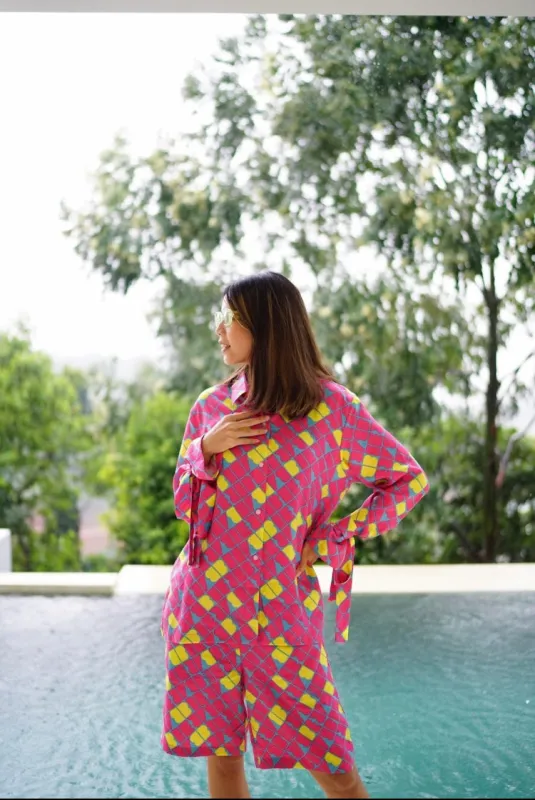 BARBIE FUCHSIA BERMUDA PANTS sold by CALLA THE LABEL