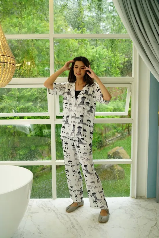 BARBIE BW PALAZZO PANTS sold by CALLA THE LABEL