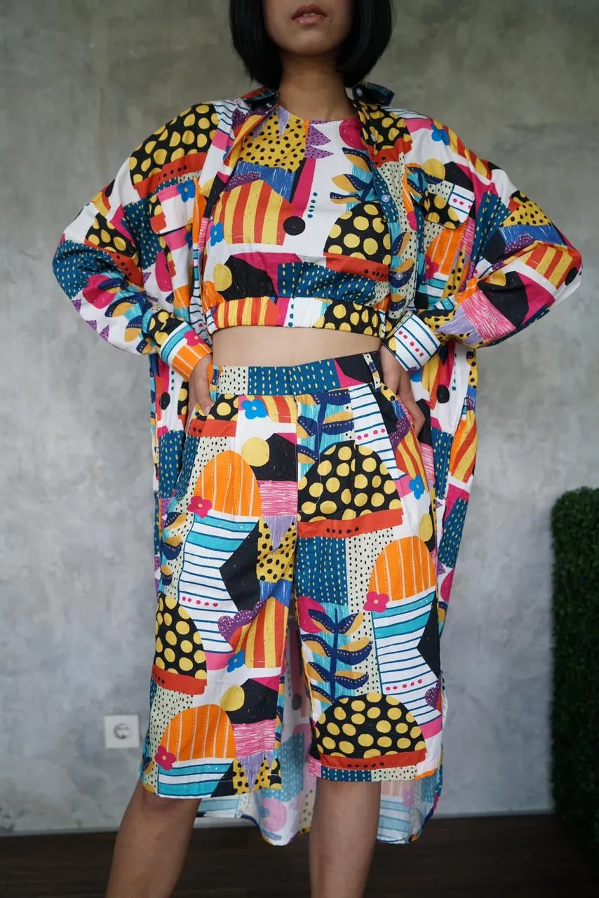 WHITE BERMUDA PANTS sold by CALLA THE LABEL