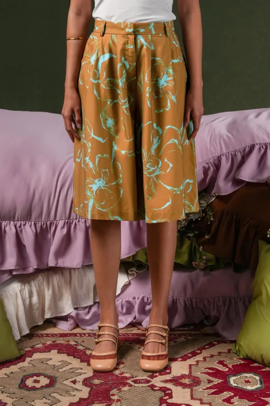 Fioren Short Pants - Ochre made by CALLA THE LABEL