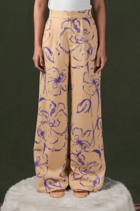 Fioresse Wide-Leg Pants - Ecru sold by CALLA THE LABEL