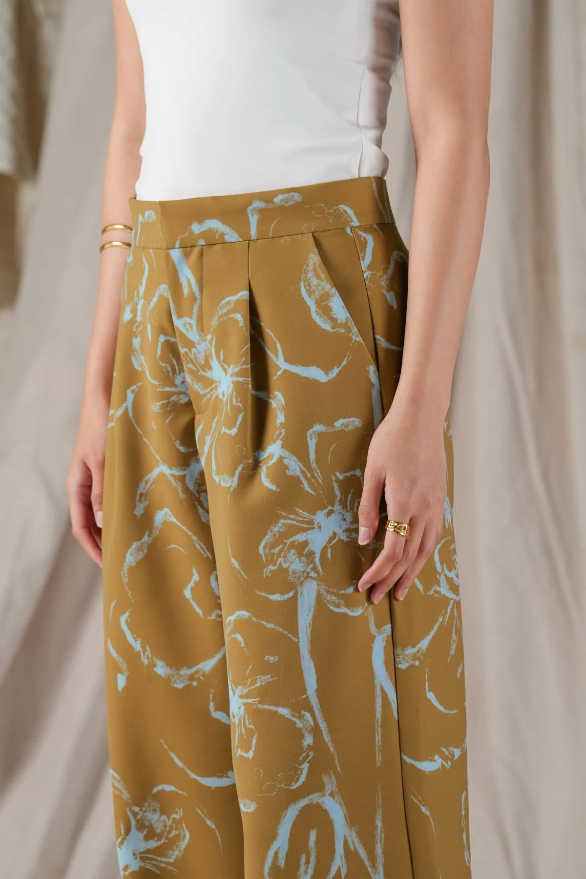Fioren Wide-Leg Pants - Ochre sold by CALLA THE LABEL product image thumbnail 3