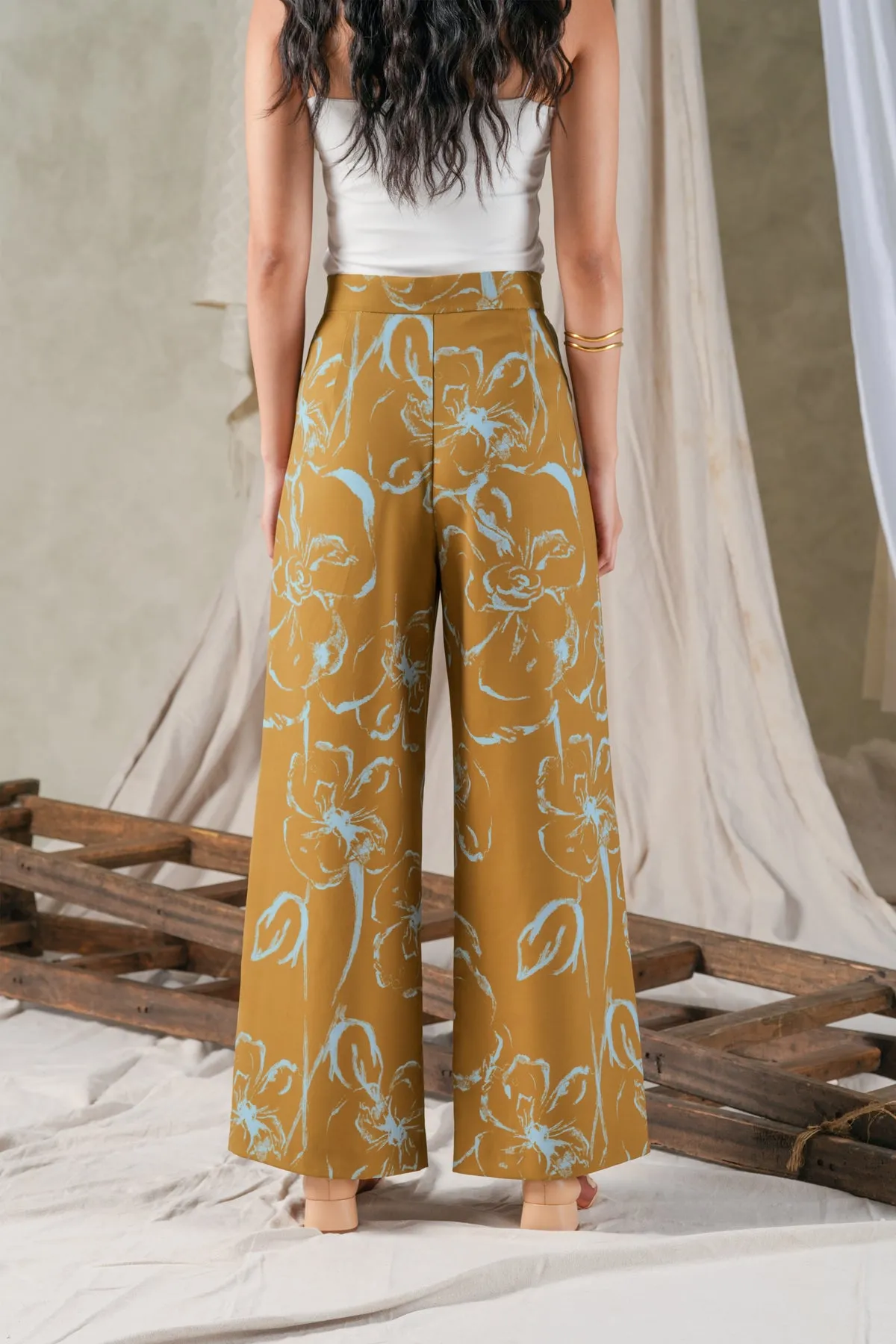 Fioren Wide-Leg Pants - Ochre sold by CALLA THE LABEL product image thumbnail 2