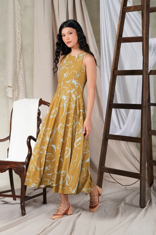 Fioren Sleeveless Dress - Ochre sold by CALLA THE LABEL