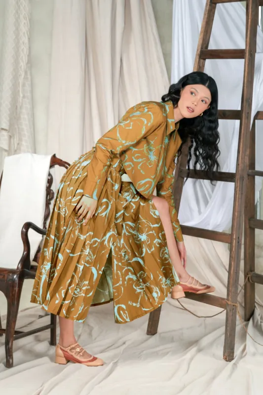 Fioren Crop Shirt - Ochre sold by CALLA THE LABEL