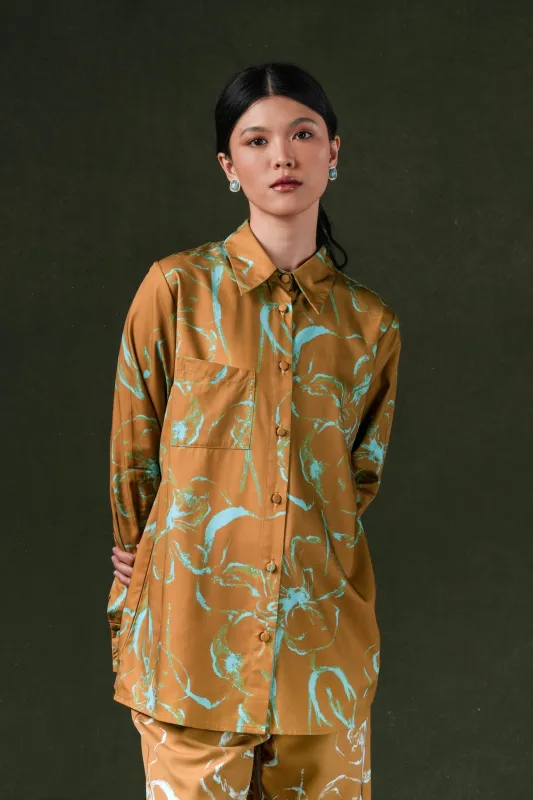 Fioren Long Shirt - Ochre sold by CALLA THE LABEL