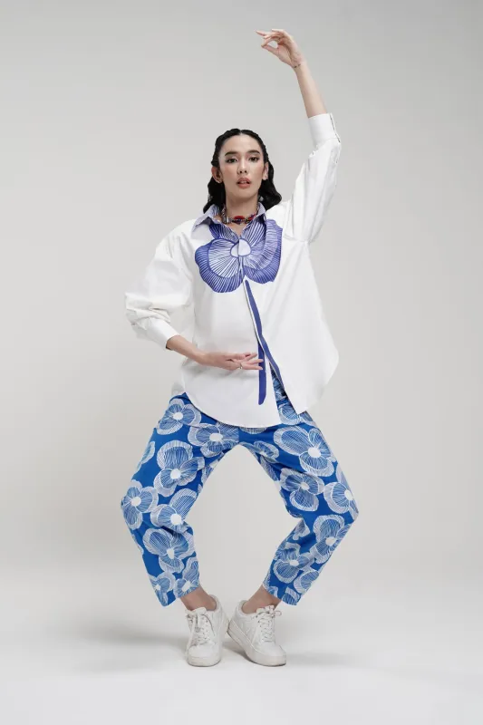 Karmen Long Shirt - Blue made by CALLA THE LABEL