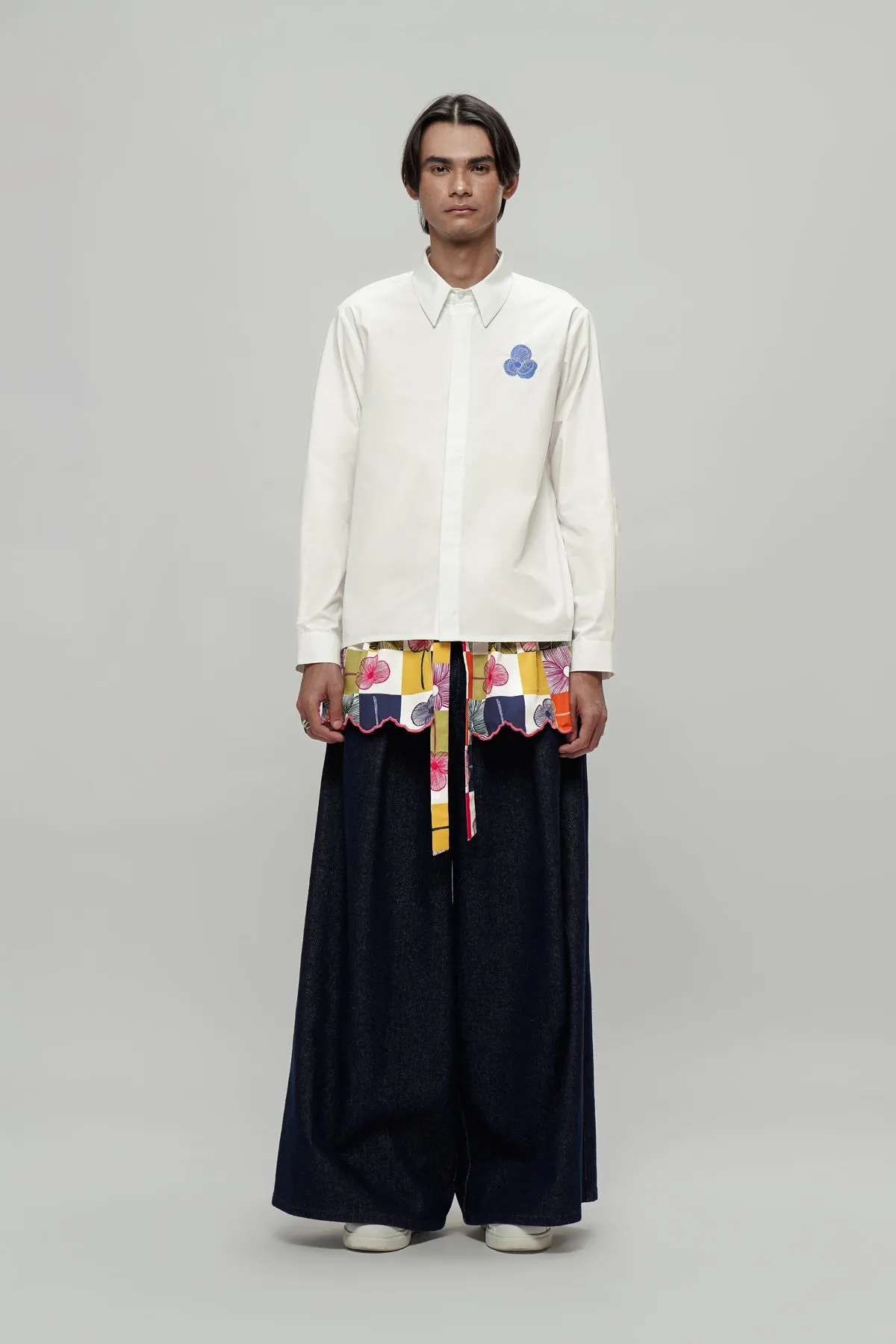 Embroidery Cotton Shirt - Blue Floral sold by CALLA THE LABEL product image thumbnail 5