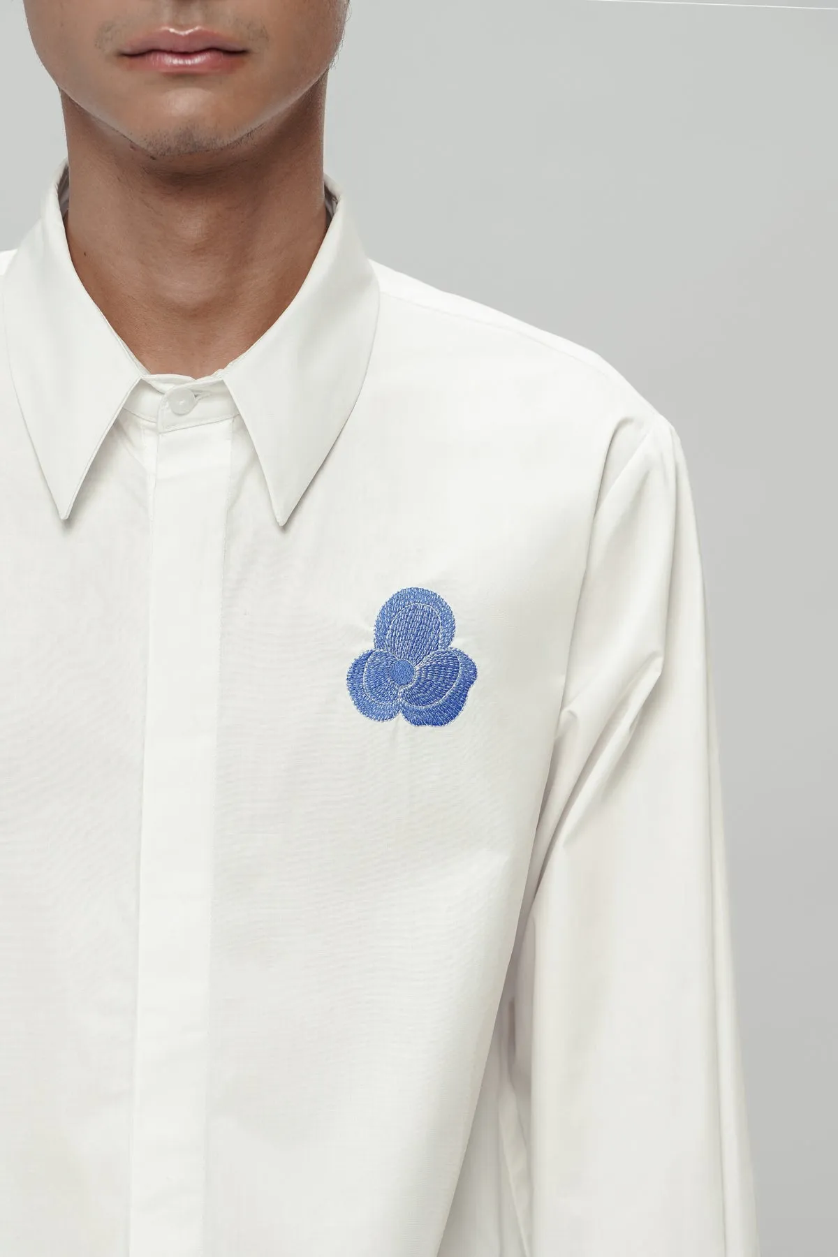 Embroidery Cotton Shirt - Blue Floral sold by CALLA THE LABEL product image thumbnail 2