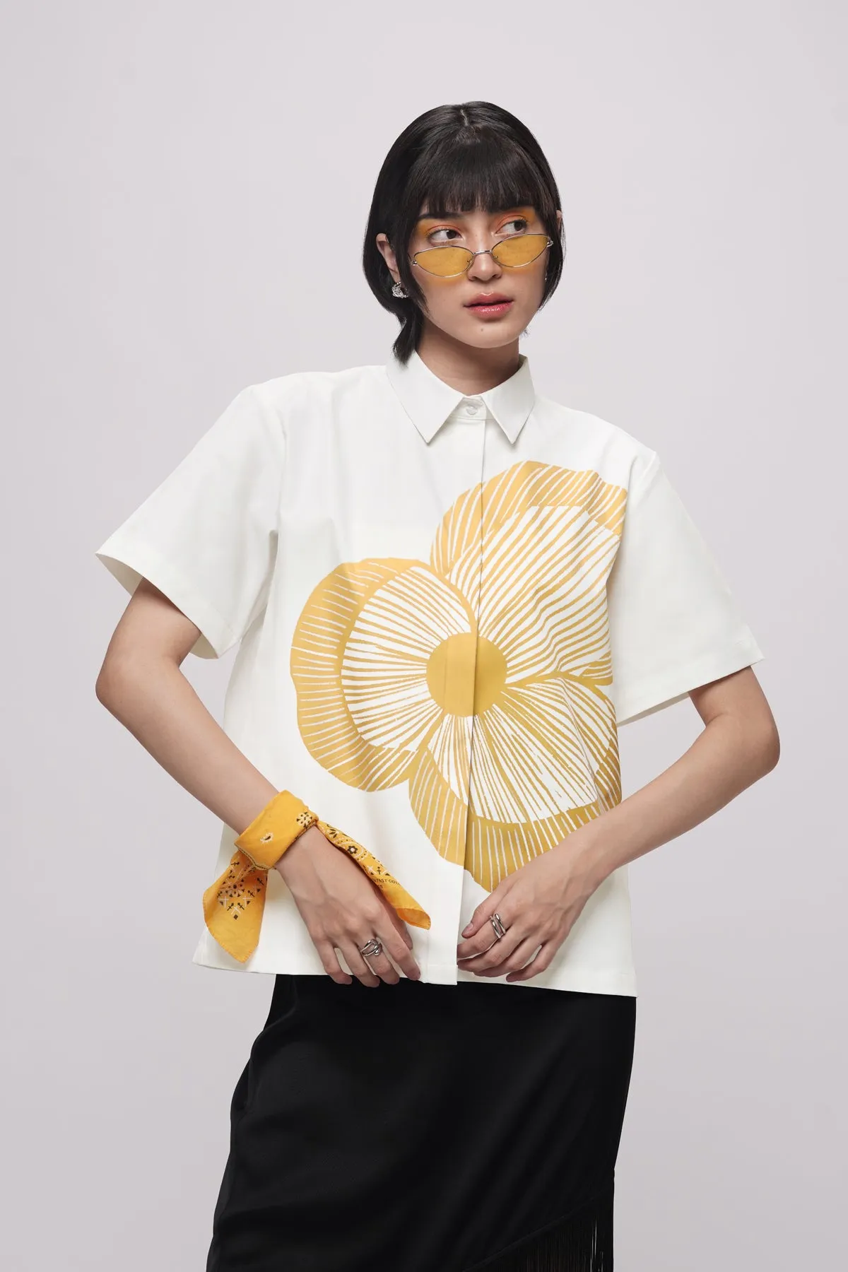 Mora Shirt - White Yell-o sold by CALLA THE LABEL