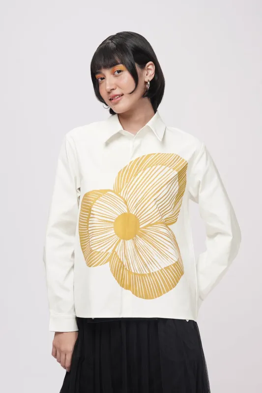 Mora Basic Shirt - White Yell-o made by CALLA THE LABEL