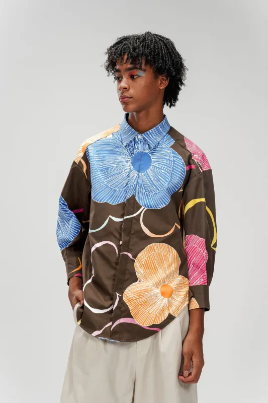 Bowie Basic Shirt - Toffee made by CALLA THE LABEL