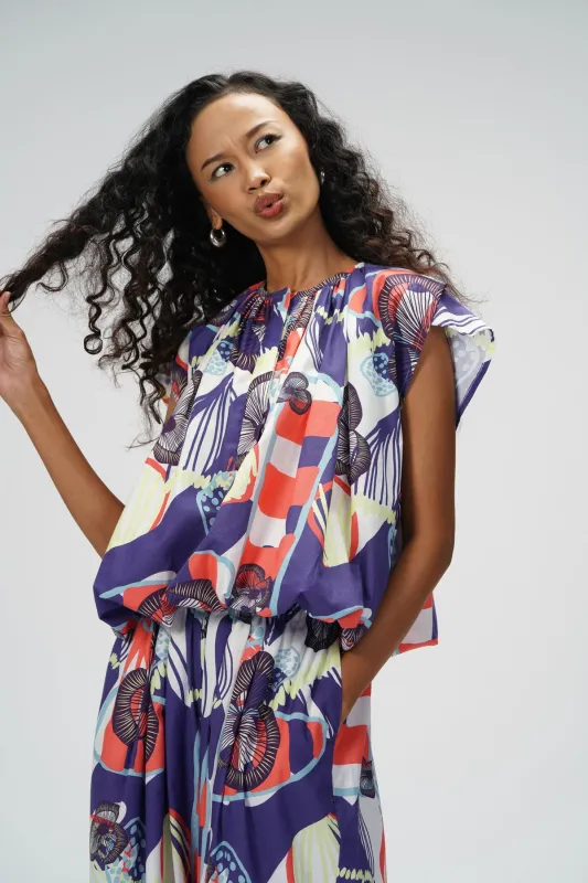 Lucy Puffy Blouse - Celestial made by CALLA THE LABEL