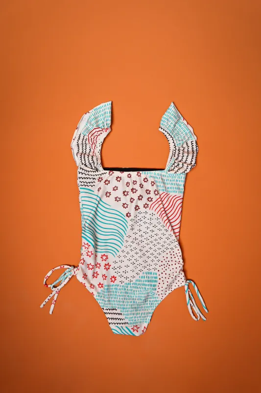 KIREI RUFFLE SWIMSUIT made by CALLA THE LABEL