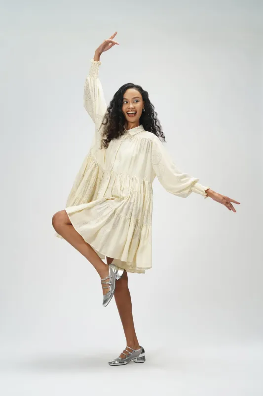 Renne Tiered Dress - Milk sold by CALLA THE LABEL