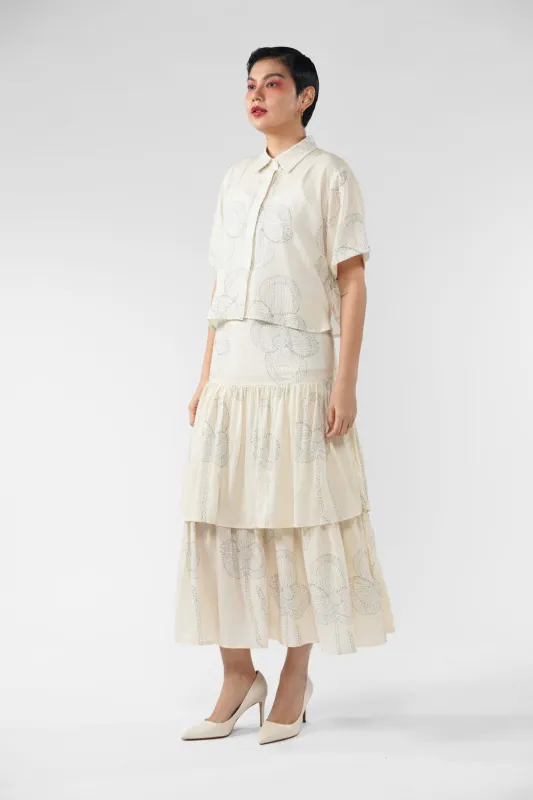 Renne Crop Shirt - Milk sold by CALLA THE LABEL