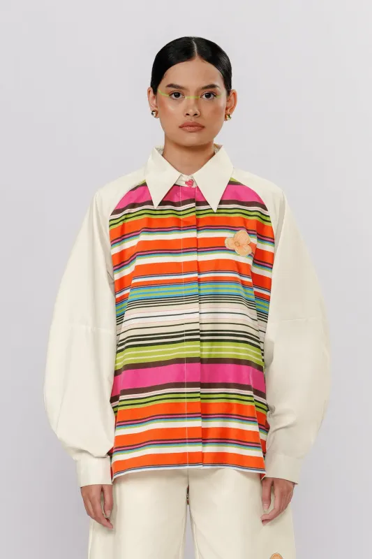 Misty Outer Shirt - Vermillion made by CALLA THE LABEL