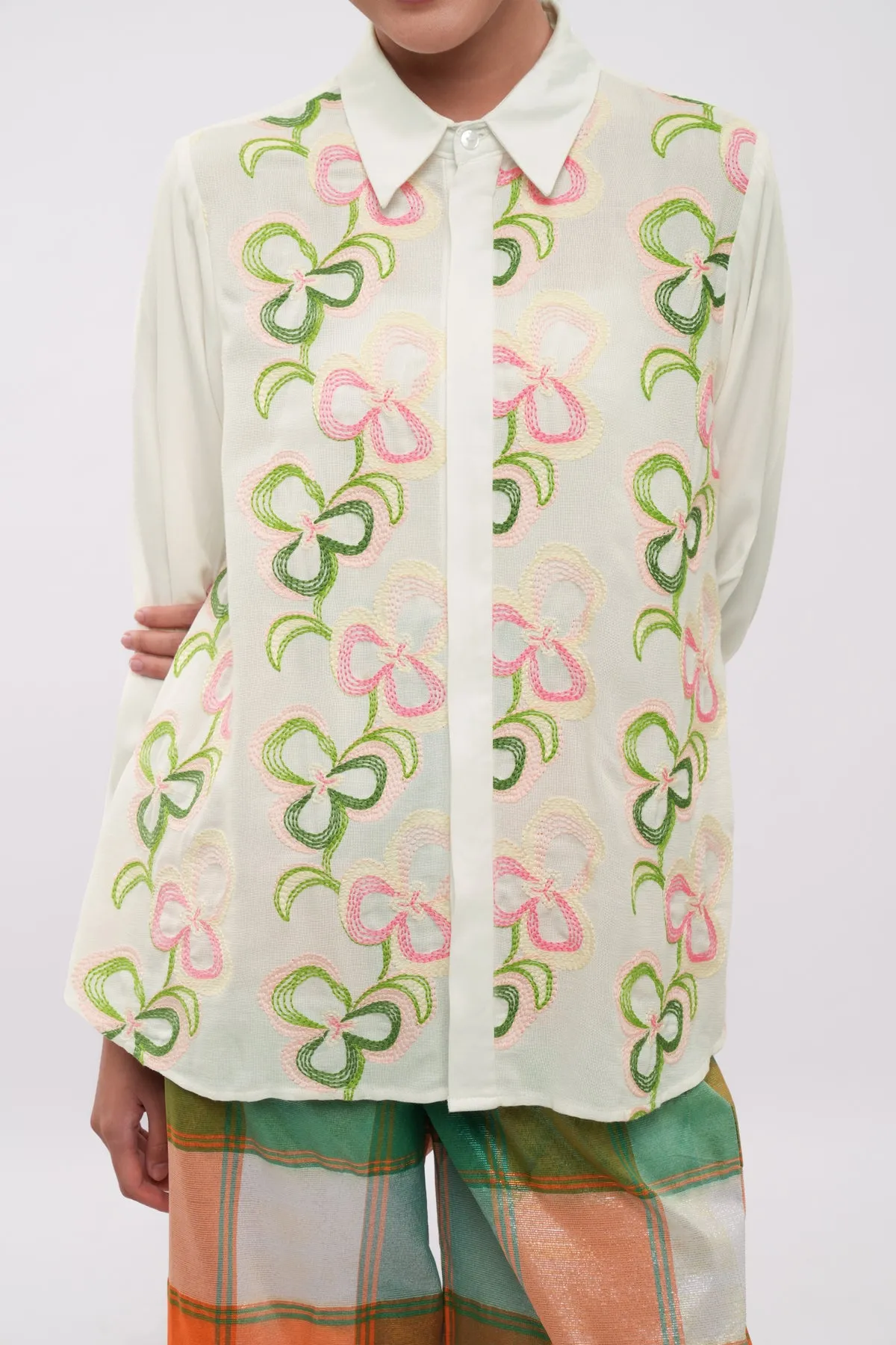 Averin Embroidery Shirt - Milk sold by CALLA THE LABEL product image thumbnail 2