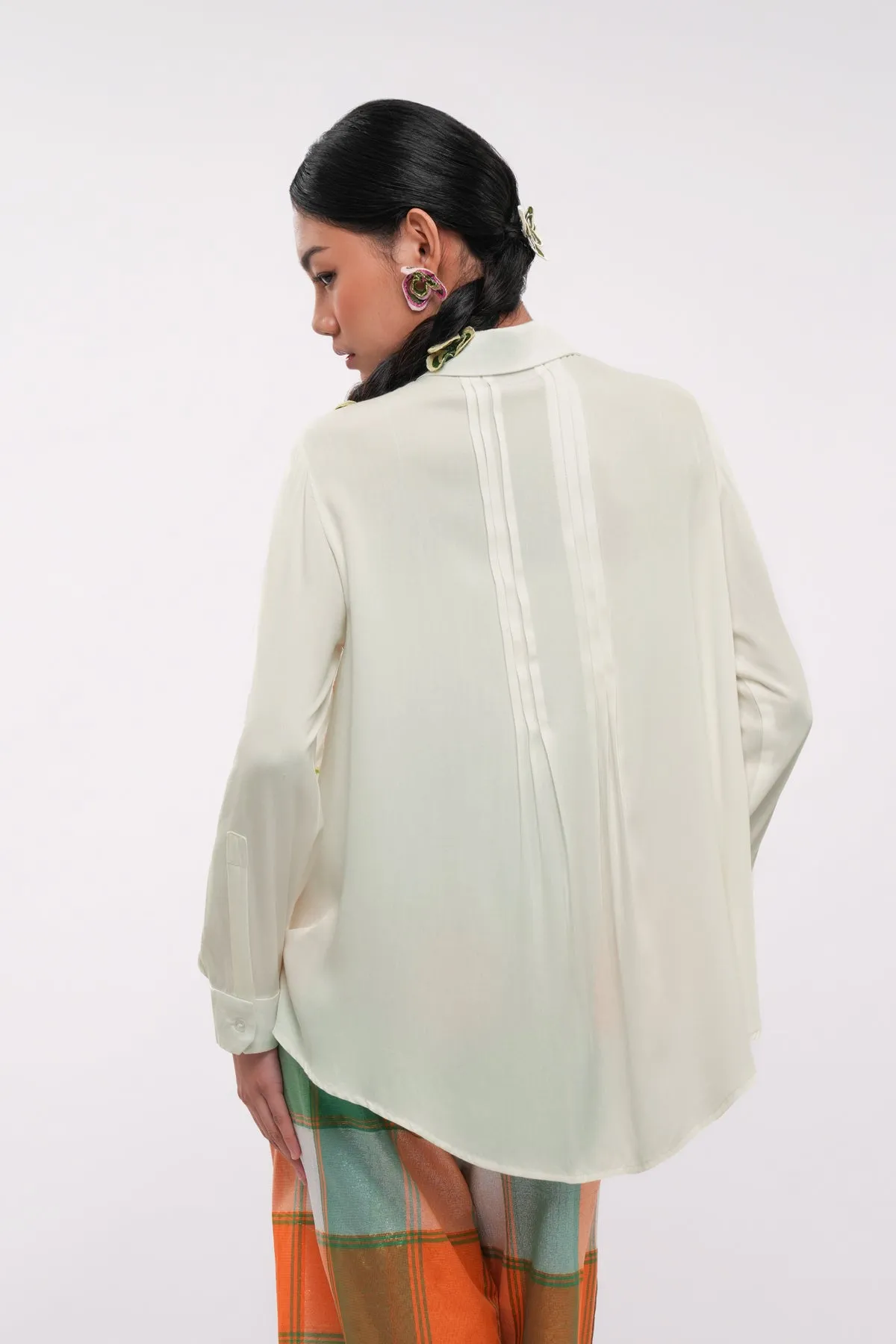 Averin Embroidery Shirt - Milk sold by CALLA THE LABEL product image thumbnail 3