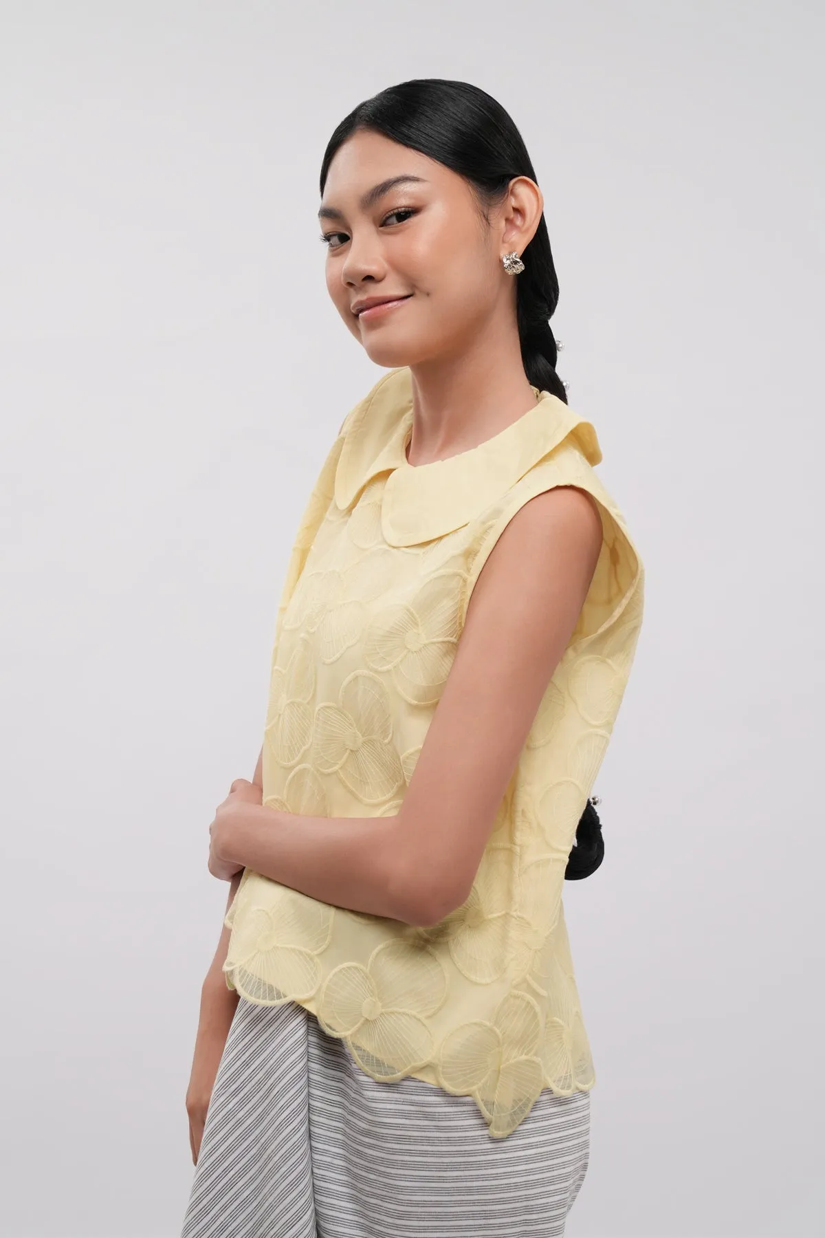 Elora Organza Blouse - Butter sold by CALLA THE LABEL product image thumbnail 3