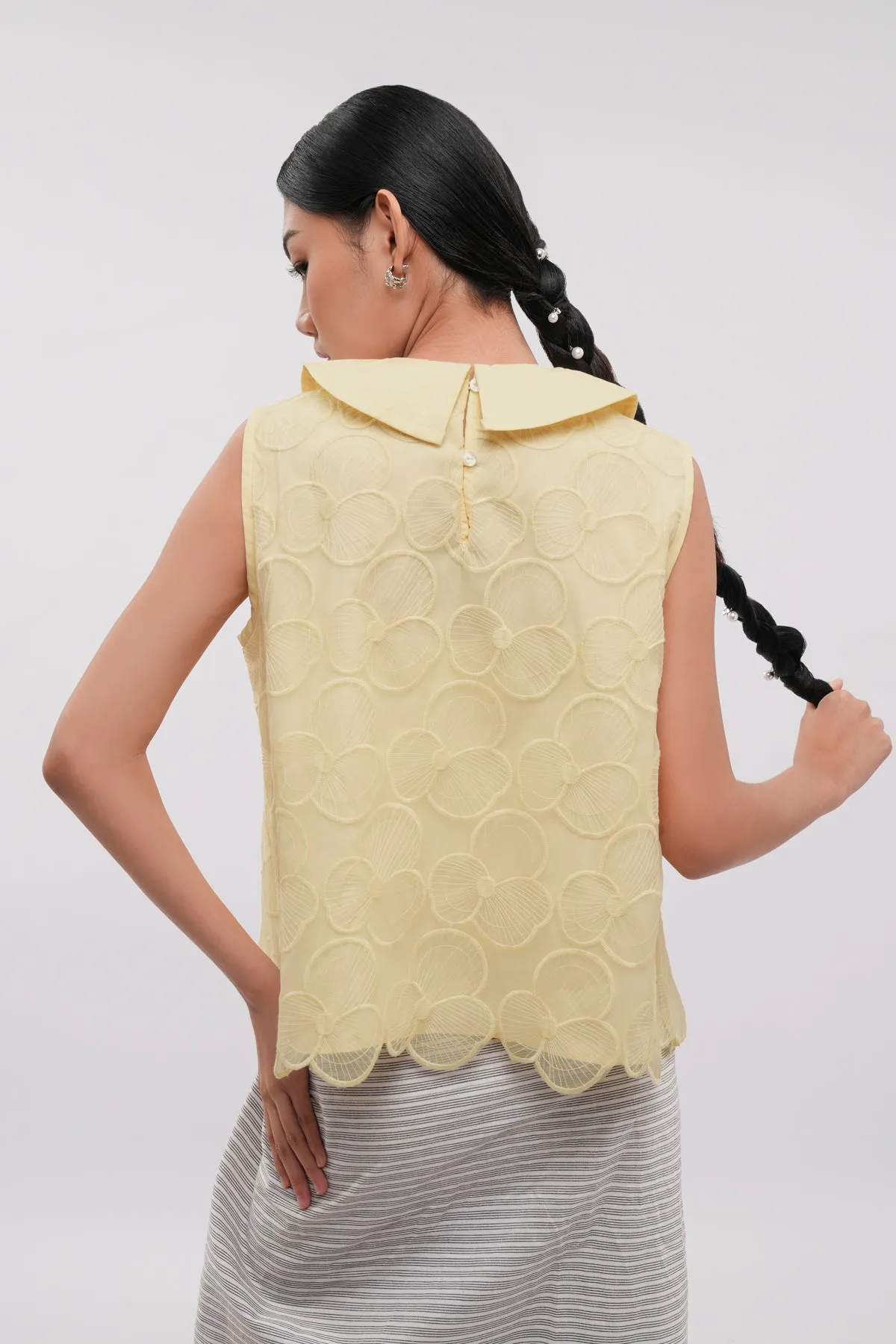 Elora Organza Blouse - Butter sold by CALLA THE LABEL product image thumbnail 4