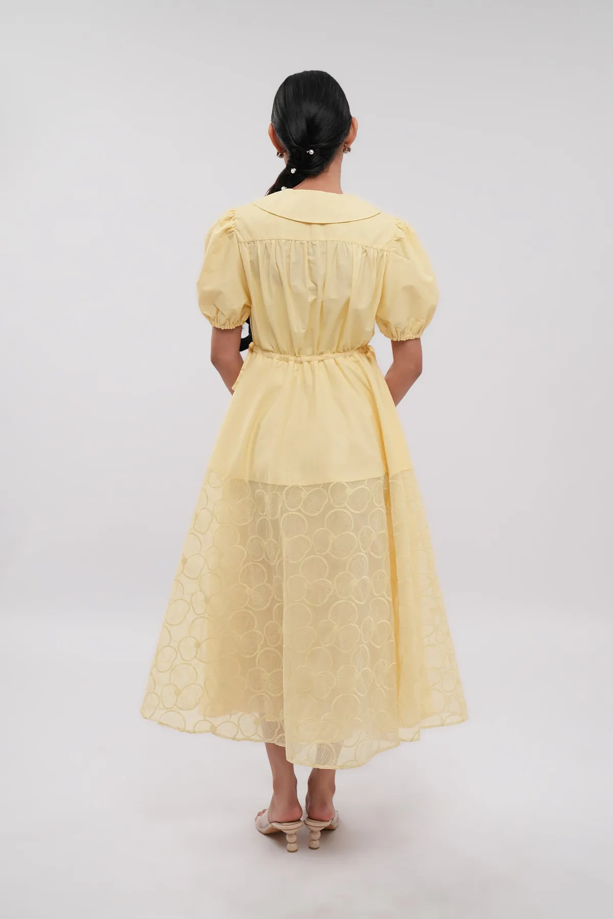 Elora Drawstring Dress - Butter sold by CALLA THE LABEL product image thumbnail 4