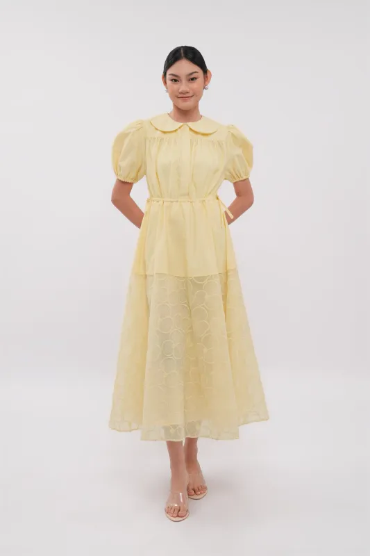 Elora Drawstring Dress - Butter made by CALLA THE LABEL