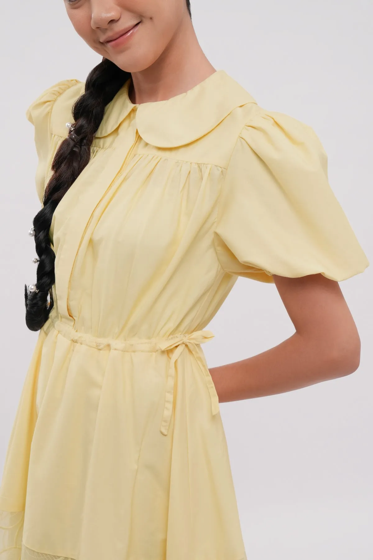Elora Drawstring Dress - Butter sold by CALLA THE LABEL product image thumbnail 2